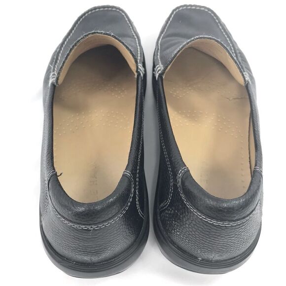 Cole Haan Black Leather Exposed Stitch Classic Slip On Driving Loafers main image 4